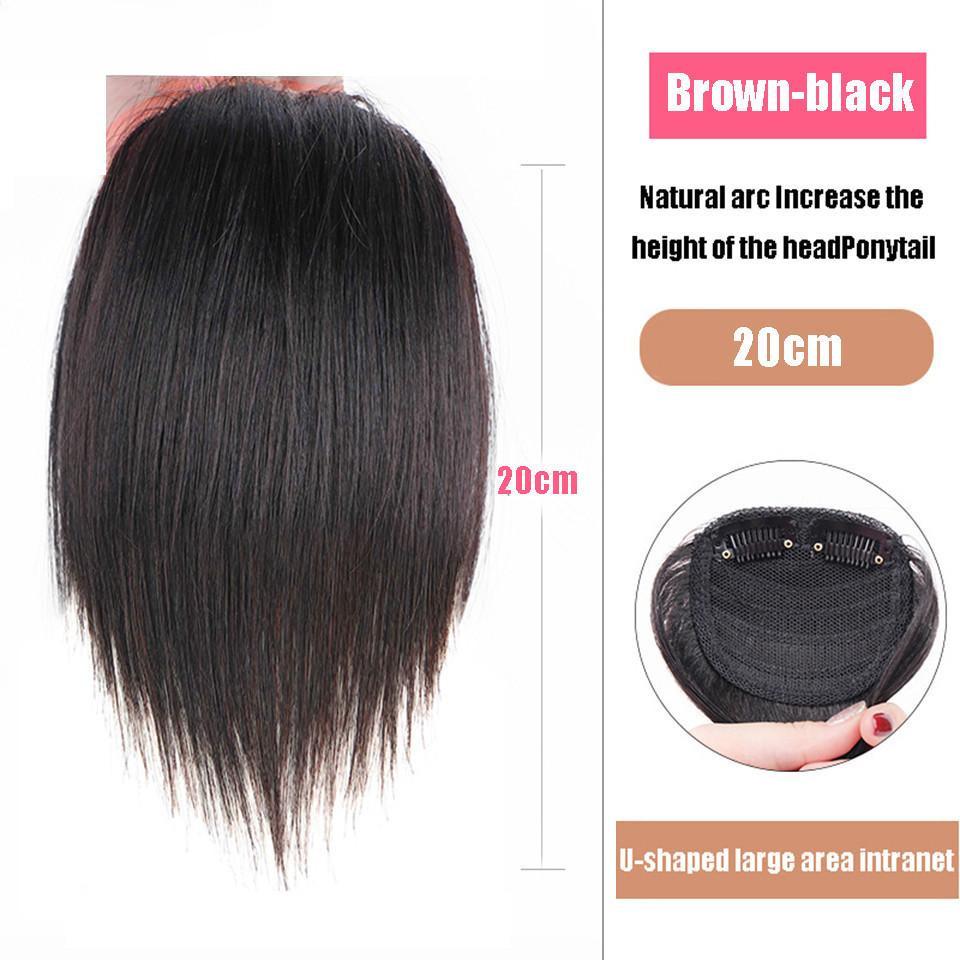 Syntetyczne podkładki do włosów Niewidoczny bezszwowy klips do przedłużania włosów Treska Podszewka z naturalnych włosów Górna osłona boczna Hairpiece