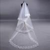 Bridal veil, 1.5 meters, white single-layer lace, computer lace lace, mesh veil, wedding dress