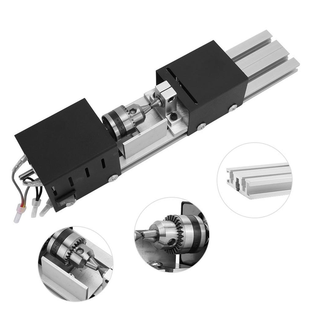 Mini Lathe CNC Beads Machine Woodworking Lathe Grinding Polishing Drill Tool