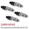 4Pcs Fuel Injector For Toyota Hilux Surf Prado 1KZ-TE 3.0 L 23600-69165