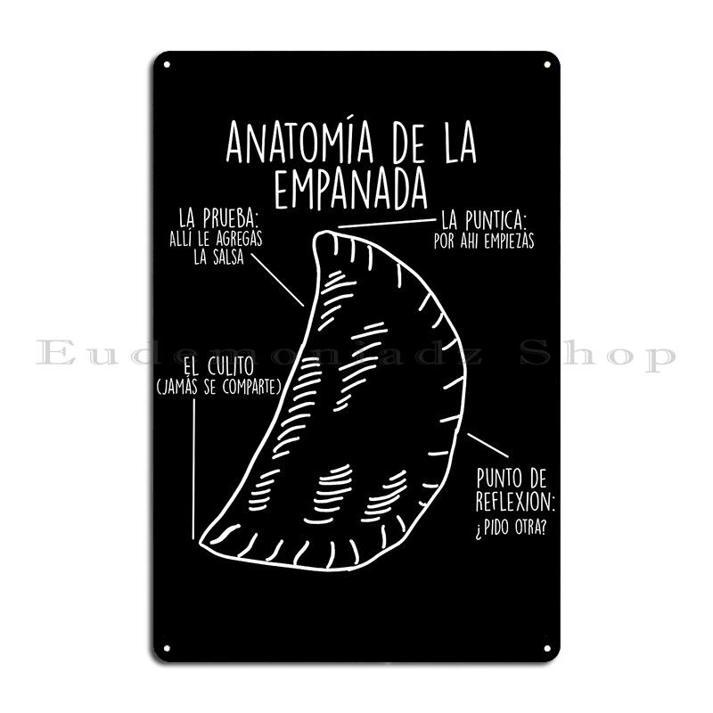 

Anatomia De La Empanada For Food Lovers Metal Plaque Cinema Painting Wall Decor Print Wall Decor Tin Sign Poster 20x30cm（7.8x11.8inch）