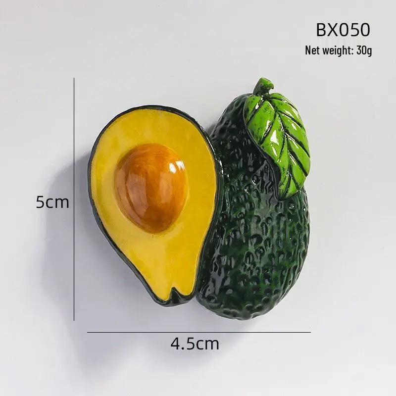 2024 3D Fruit Refrigerator Magnet: Creative Resin Decor & Cute Food Toy