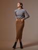 AYIHOLIC CASHMERE Ribbed Round Neck Knit With Sleeve Slits