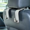 Car Seat Back Hook Metal With Suede Universal Vehicle Headrest Hangers Interior Storage Organizer For Purse Handbag Coat Grocery Bags 2 Pack Light