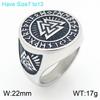 Nordic Style Popular Celtic Knot Electroplated Stainless Steel Men's Ring Retro Viking Black Oil Compass Rune