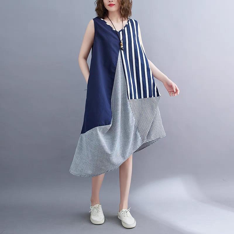 

Женское платье-халтер в стиле арт-стиля с разрезом на шее в длинном нерегулярном платье-свитер L