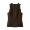 European and American Style, New Women's Clothing, Foreign Style Round Neck Sleeveless Short Skirt Hem Pleated Vest