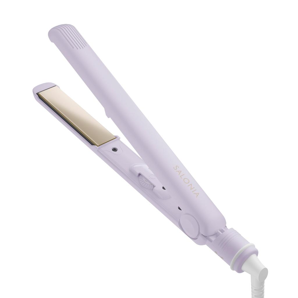 [2024 Spring/Summer Limited Edition] SALONIA Straight Hair Iron, 24mm, Celebrate Purple, with Heat-Resistant Pouch (SL-004SCP)