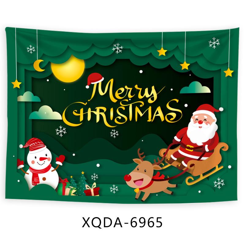 Christmas Tree Tapestry Santa Claus Hanging Cloth Background Cloth Christmas Tree