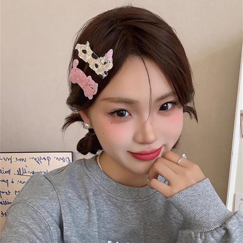 5Pcs Of Assorted Cute Cartoon Party Hair Clips Featuring Dogs And Cats,Perfect For Girls ,Duckbill Clip Headband Hair Clip