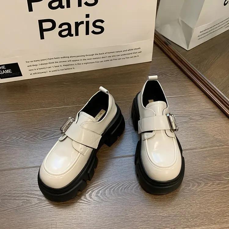 Fashion High Heels Loafers Women 2025 Spring British College Style Mary Janes shoes Chunky Platform Oxford shoes Woman Jk Uniform Shoes