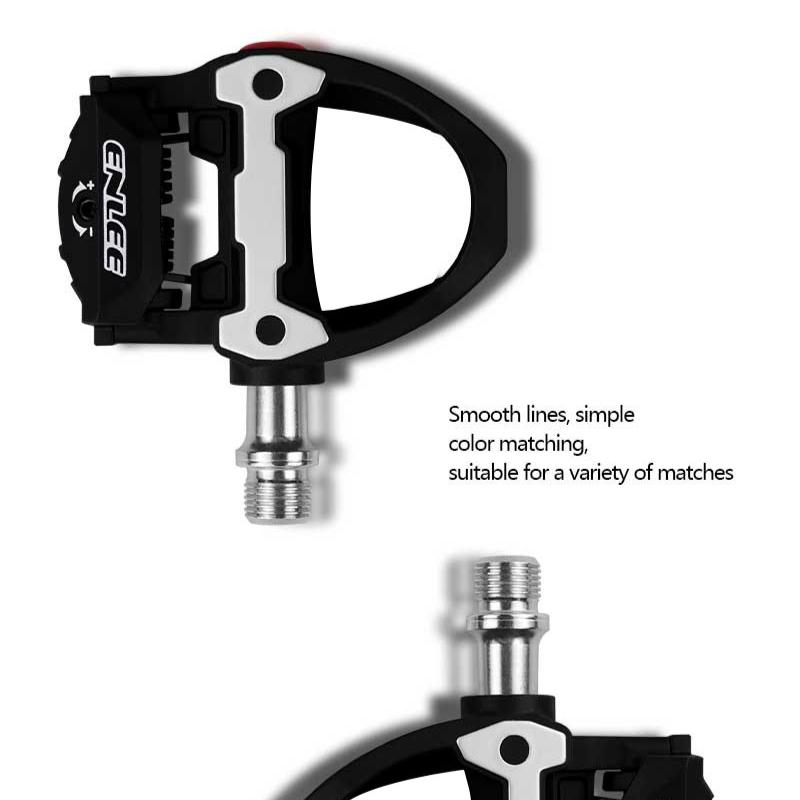 ENLEE Road Bike Lock Pedal Nylon Self-locking Pedal with Lock Plate Pedal SPD-SL System Lock Plate 6 Degrees