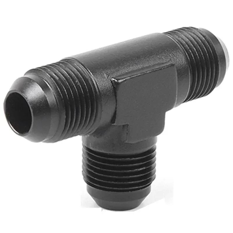 2X AN4 AN6 AN8 AN10 AN12 Universal Aluminum Hose Tee Connector Fittings Male To Male Female Tee On Side Thread Fitting Adapter
