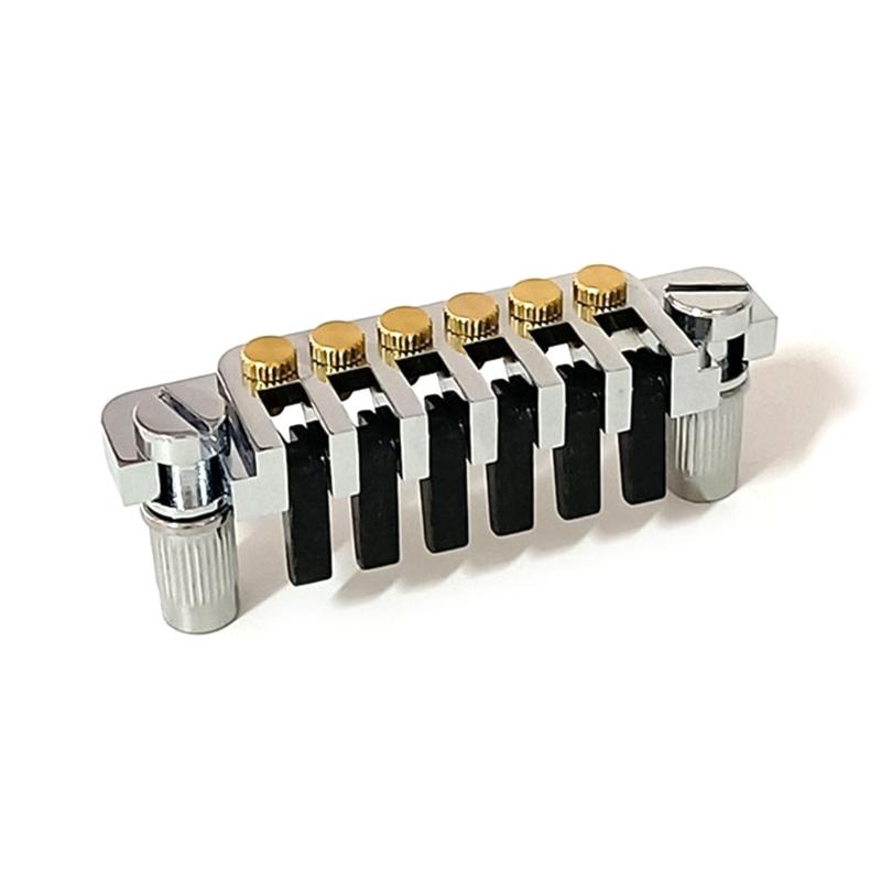 Guitar Bridges with Studs and Inserts Replacement 6 String Electric Guitar Bridge Vintage 6 Style Stopbar Tailpiece