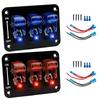 High Performances 3 Way Rocker Switches with Built In LED Lights & Dustproof Designs Car Dashboard Switches Panel for Trucks