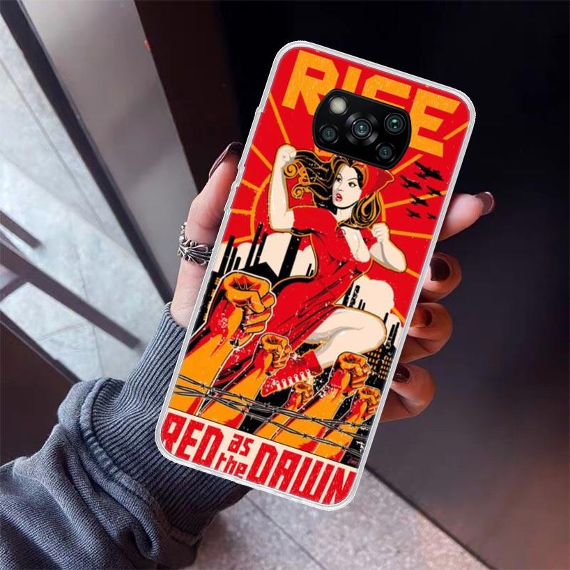 Vintage USSR CCCP Phone Case For Xiaomi Poco X5 X6 X7 Pro F7 Ultra M7 Redmi 15C 15 13C 13 12C 12 10 10C 10A 9 9C 9T 9A Cover Poc