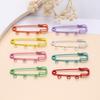 10pcs/lot Colorful Safety Pins Brooch Blank Base Brooch Pins 3/5 Rings Jewelry Pin for DIY Jewelry Making Supplies Accessorie