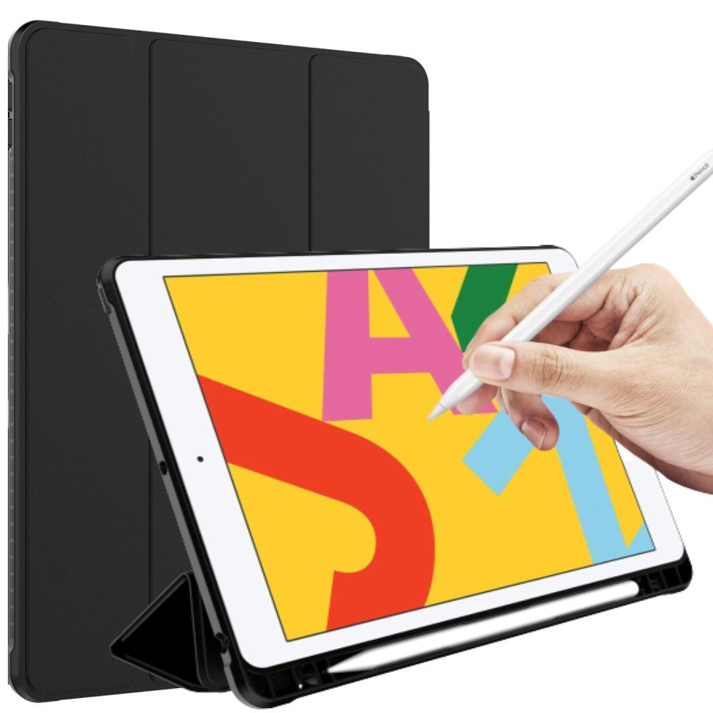 iPad 10.2" 2021/2020/2019 (9th/8th/7th Gen.), Tri-Fold Case with Pencil Holder, Black