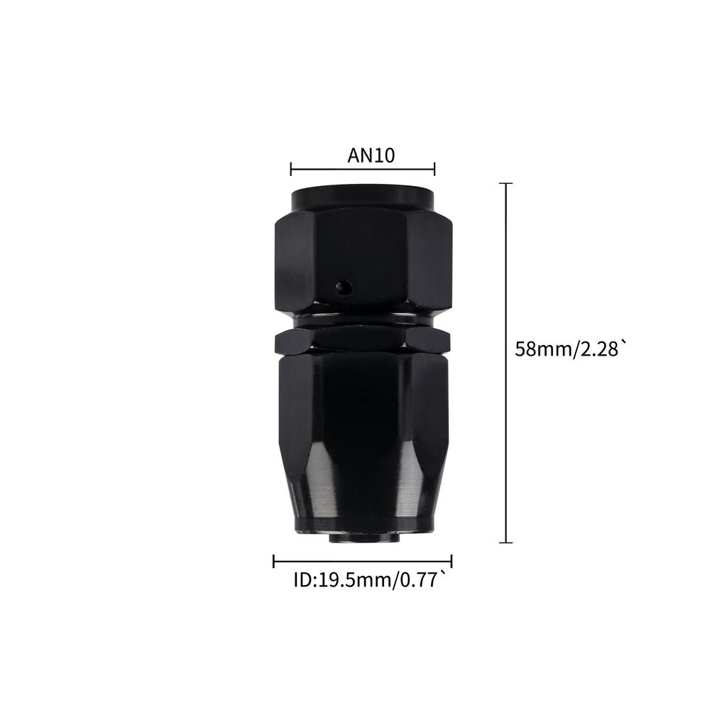 4/6/8/10/12 AN Hose Ends Fitting Aluminium Black AN Fittings Adapter Oil Fuel Pipe Reusable Fitting End 0/45/90/180 Degree