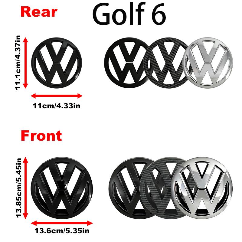 ABS Car Front Hood Emblem Bonnet Auto Badge Rear Trunk Stickers Accessory For Volkswagen VW Golf 6 Golf 7 Golf 7.5 MK6 MK7 MK7.5 ADFGH1