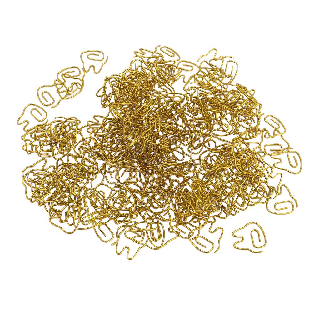 200 Pcs Cat Paper Clips Gold Iron Electroplating Cute Animal Shaped Paperclips for Home School