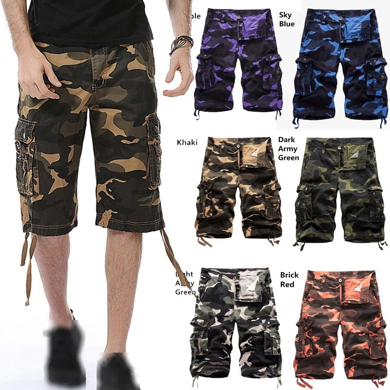 Durable And Comfortable Men's Tactical Military Army Camouflage Cargo Shorts With Multiple Pockets