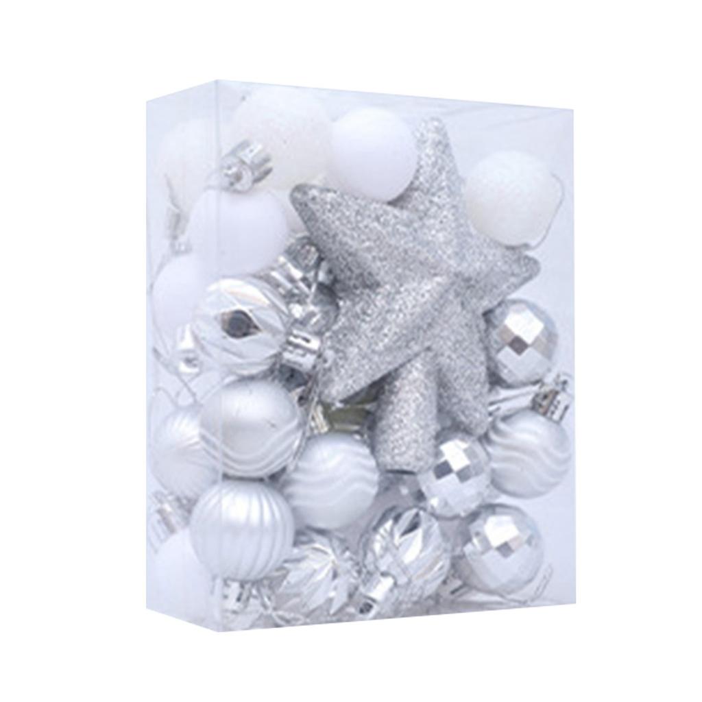 36 Piece Set Of Shatterproof Christmas Baubles For Decorating Christmas Trees, Hanging Ball Set For Christmas Party Decorations