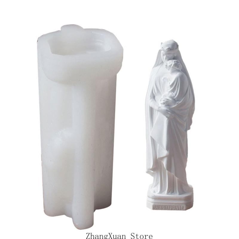 Stampi in Silicone Stampi Religiosi Donna con Bambino Stampini per Colata Stampini in Gesso Ornamento Stampini per Resina Epossidica