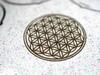 Healing Drum, Steel Tongue Drum, 8 Notes, Flower of Life Design, 30cm, Meditation, Yoga, Music Therapy, Includes Mallets and Storage Bag