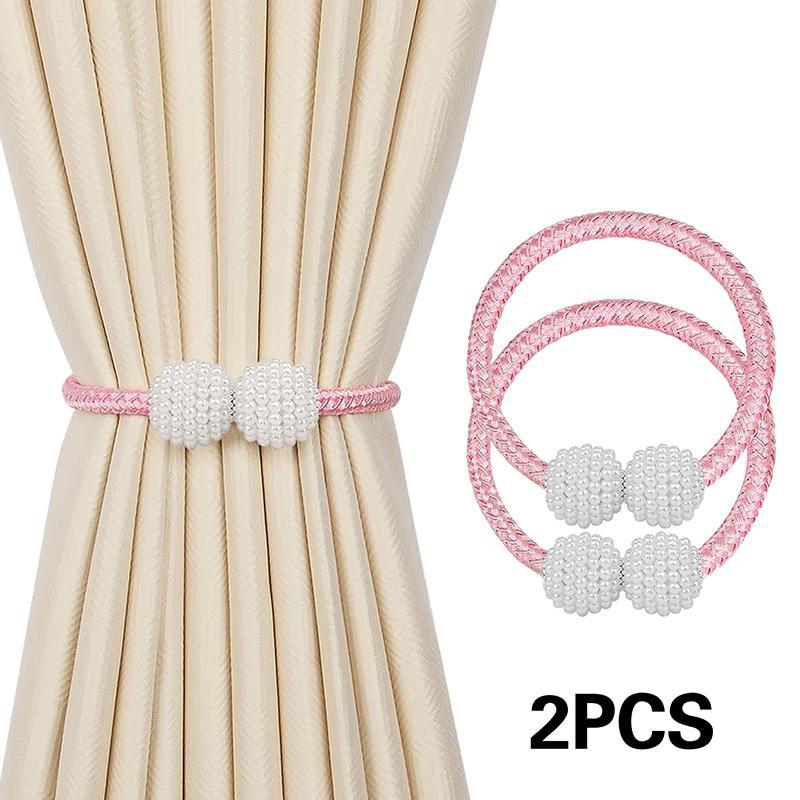2 adet inci manyetik perde klipsi perde tutucular geri kravat toka klipleri asılı top toka kravat arka perde dekor aksesuarları
