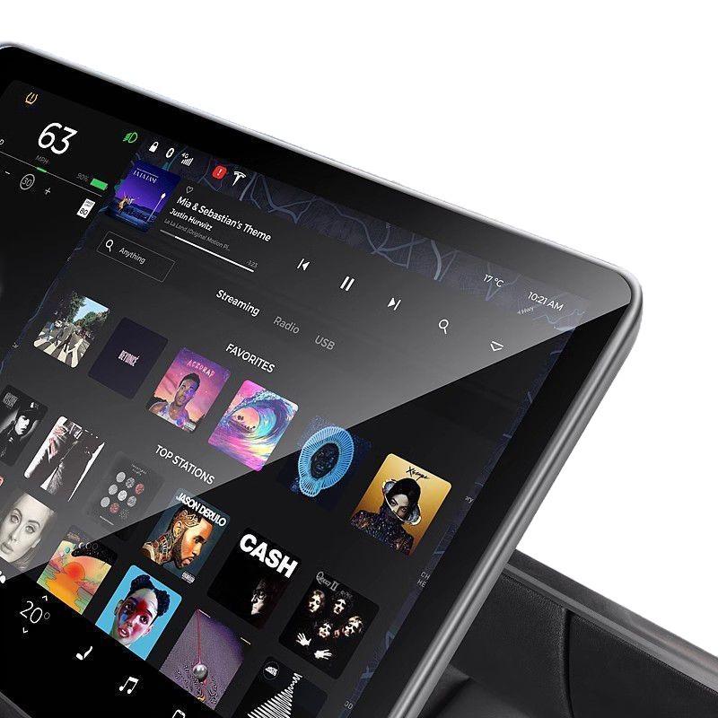 Tesla Model Y/3 2025 Edition: Ultra-Klares gehärtetes Glas für Mittelkonsole & hintere Armlehne