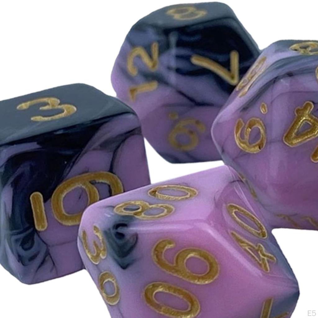 7 Stück Acryl Polyeder Würfel, Rollenspiel Sammlung Brettspiel Langlebige Requisiten für RPG