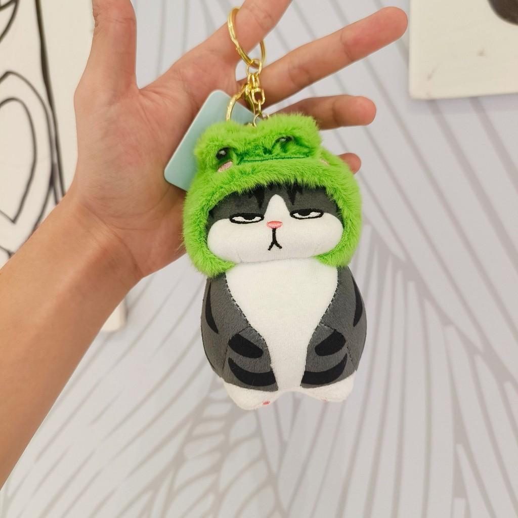 Plush Cute Cartoon Cat Keychain Soft And Fluffy Keyring For Accessories Bag