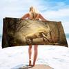 Cartoon Unicorn Pattern Seaside Vacation Beach Towel Swimming Bath Towel Microfiber Towel
