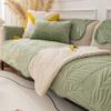Winter New Fleece Sofa Cushion Non-slip Fleece Thickened Plush Seat Cushion Cover Cover Towel