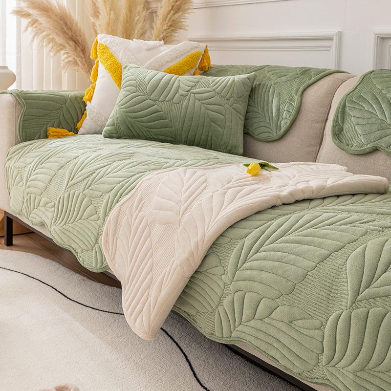 Winter New Fleece Sofa Cushion Non-slip Fleece Thickened Plush Seat Cushion Cover Cover Towel
