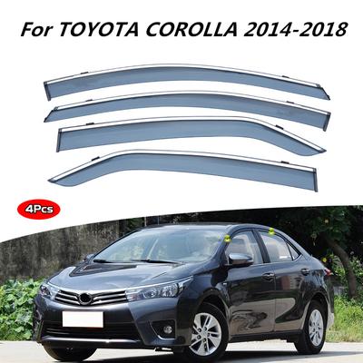 Für TOYOTA COROLLA 2014 2015 2016 2017 2018 Zubehör Fensterabweiser Wetterschutz Wind Regenabweiser Ventvisiere Deflektoren
