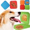 Silicone Slow Feeder Lick Mat Dogs Cats Non-Slip Suction Base Interactive Feeding Toy In Blue Green Orange Yellow Red