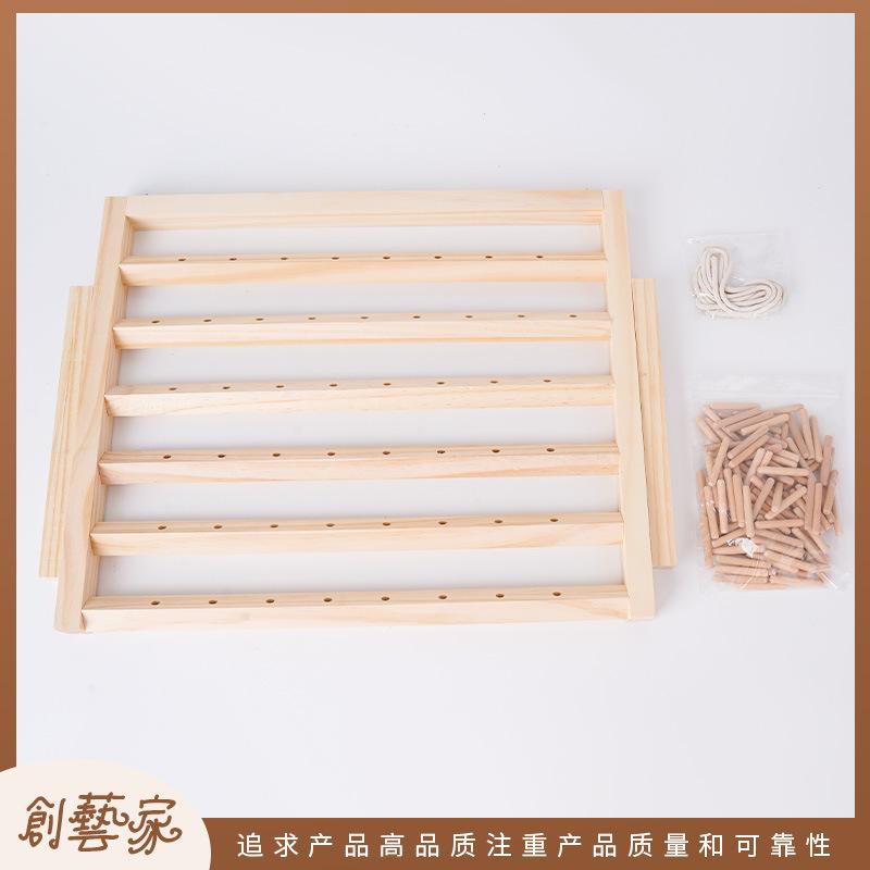 Solid wood spool rack, cable storage rack, household hand-woven thread drawing tool, winding sewing machine thread rack
