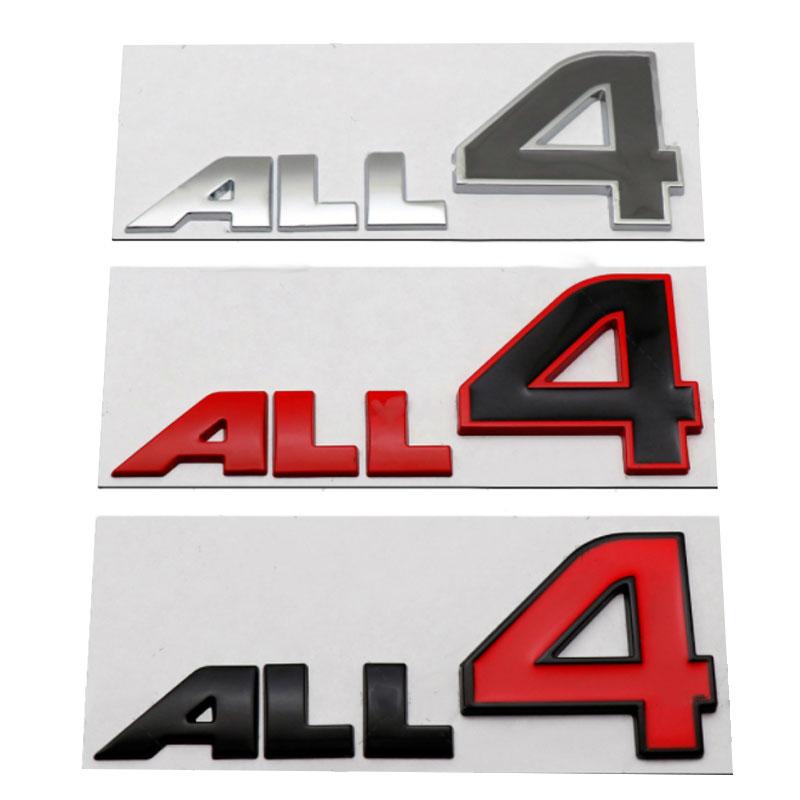 

3D Metal ALL4 Logo Door Badge Fender Emblem Sticker Car Decals