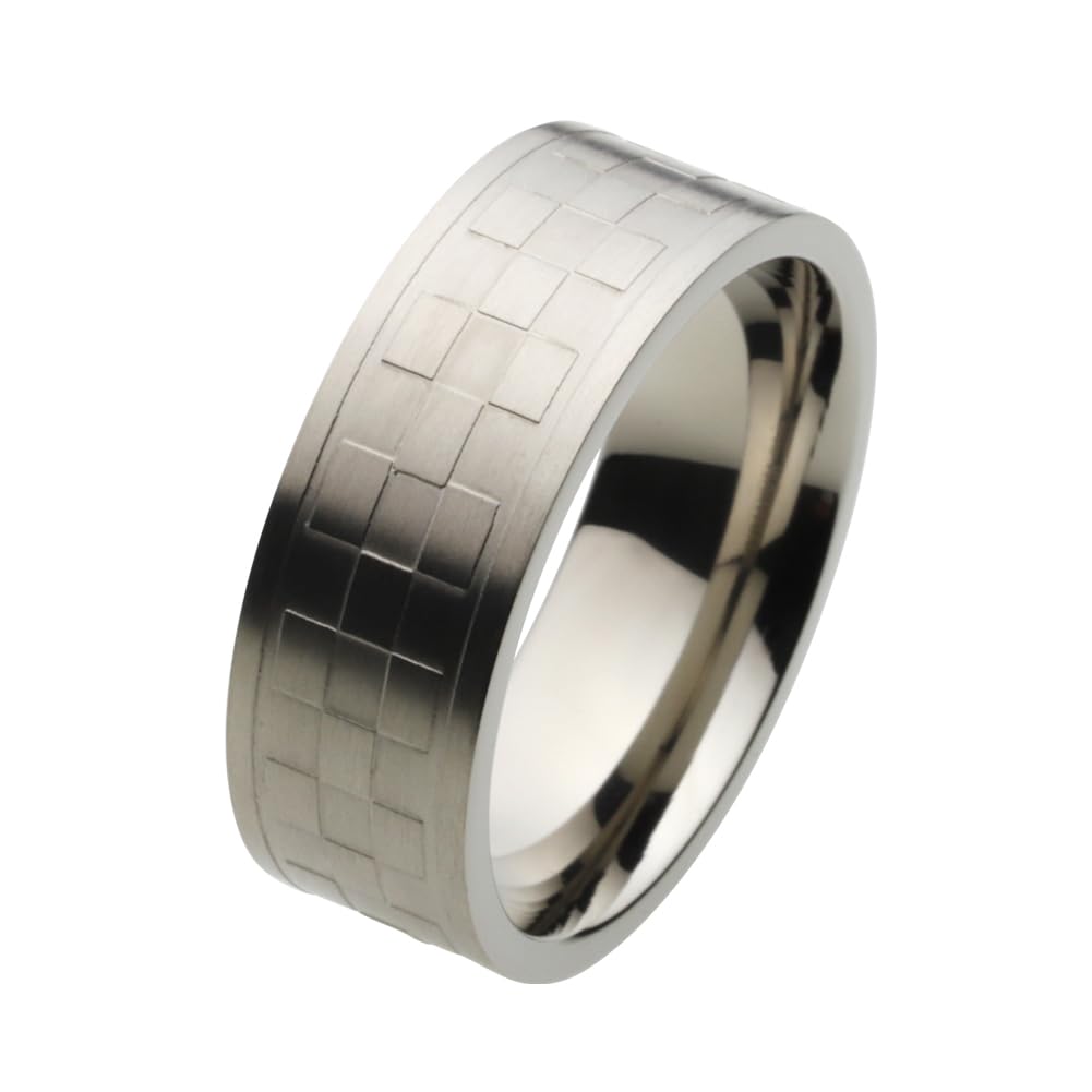 

Кольцо в клетку fr4033 27 [Figmart] [Аксессуар из титана] №.