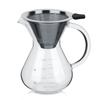 Richer-R 400ml Glass Hand Drip Coffee Pot with Stainless Steel Filter, Heat-Resistant Glass, Handheld Coffee Dripper with Thick Handle, Insulated,