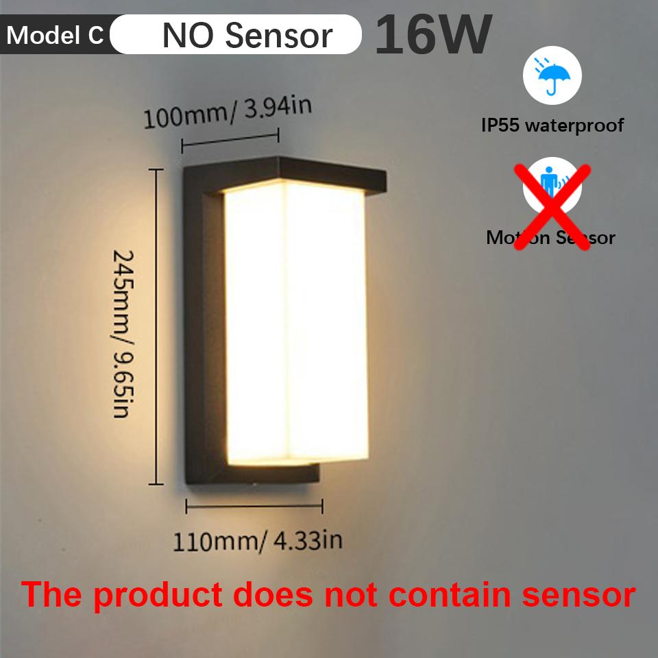 LED Wall Light Motion Sensor Indoor Outdoor AC85-265V ABS Waterproof Led Lights Home Appliance For Garden Living Room Decoration