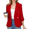 Women's Casual Long Sleeve Front Open Jacket for Work Daily Wear