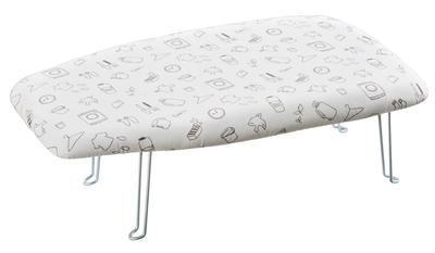 Yamazaki Pitatto Press Ironing Board with Hooks, Laundry, Approx. 60x36x20cm, Closet Storage, Steel Mesh Construction, 7803