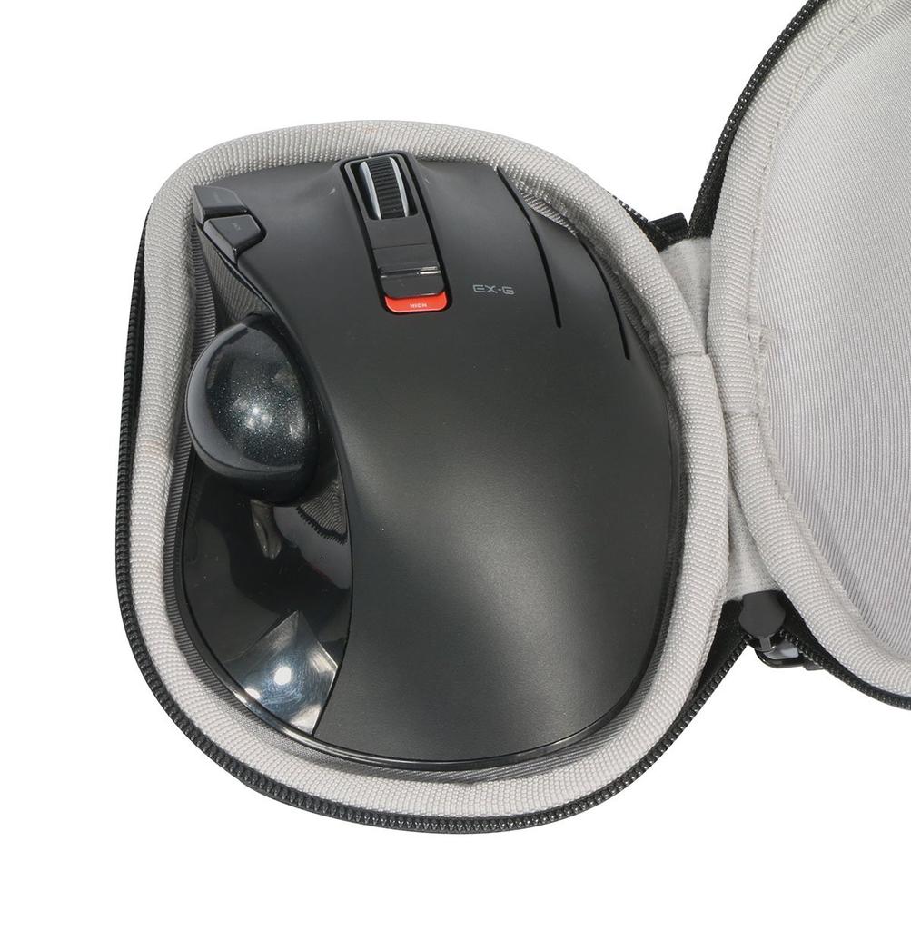co2CREA Hard Case Bag Compatible with ELECOM Mouse/Wireless Trackball, 6 Buttons, Black, M-XT3DRBK (Case Only)