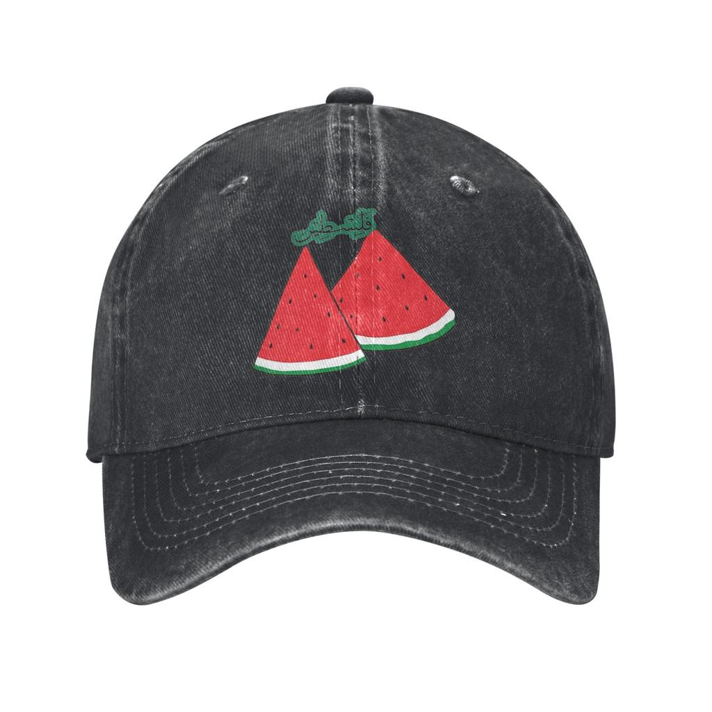 Palestined Map Watermelons Washed Baseball Cap  Fashion Sun Trucker Hat Spring Unisex Men Tennis Skate Baseball Caps