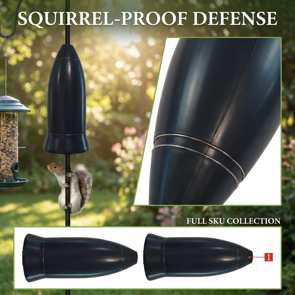Squirrel Baffle Bird Feeder Surround Shield - Squirrel Cover for Outdoor Feeders