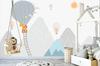 Children's photo wallpaper balloons with animals over the mountains DWK239 200x135