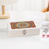 Special Shape Abstract Color Block Diamond Painting Jewelry Storage Box PU Leather Jewelry Case for Necklaces Earrings Rings
